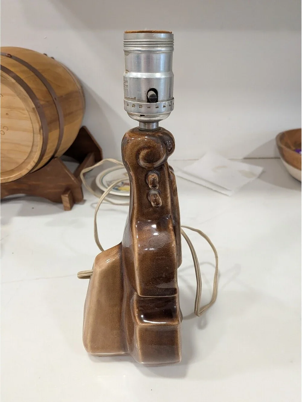 Vintage Ceramic Cello/Violin Lamp Base – Untested